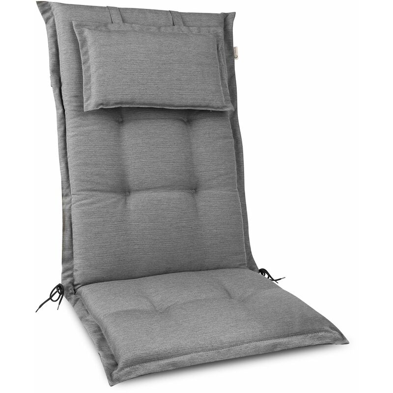 foto del prodotto cuscino per sedie da giardino highlux hl cuscino per sedie e sdraio cuscini spessi 7 cm made in eu grigio chiaro beautissu