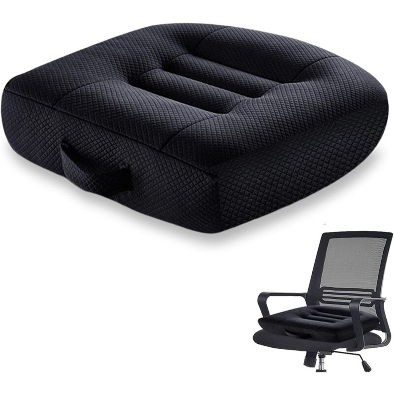 foto del prodotto cuscino per sedile auto 40 x 40 cm ergonomico ortopedico per sedia da ufficio, auto, sedia a rotelle o seggiolino per adulti extra large