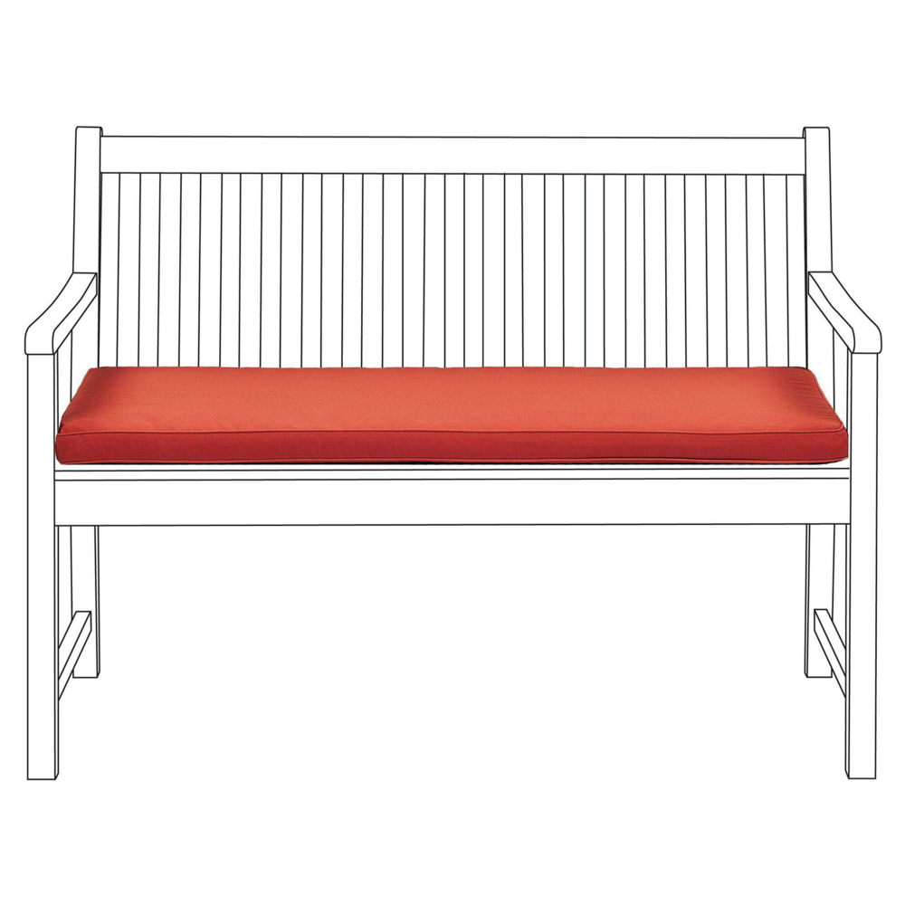 foto del prodotto cuscino per sedile da esterno cuscino per panca resistente all'acqua in poliestere rosso 112 x 54 cm giardino