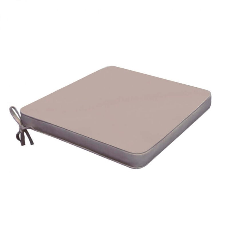foto del prodotto cuscino per seduta idrorepellente 40x40 in poliestere cm 40x40x4 hank colore tortora