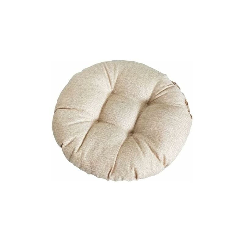 foto del prodotto cuscino per seduta rotondo in lino, cuscino per pavimento in tatami in cotone e lino, cuscino per sedia morbido e spesso per sedia da ufficio, comodo