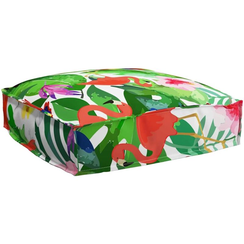 foto del prodotto cuscino per seduta tropical jungle 50 x 50 x 12 cm, tessuto oxford. vidaxl