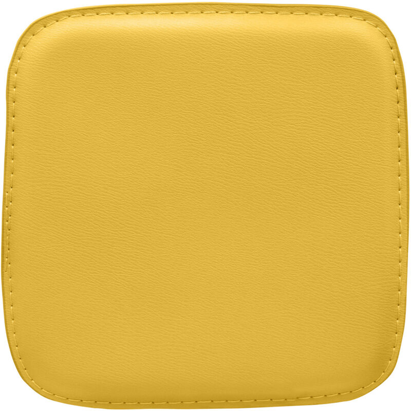 foto del prodotto cuscino per sgabello quadrato ecopelle stylix giallo