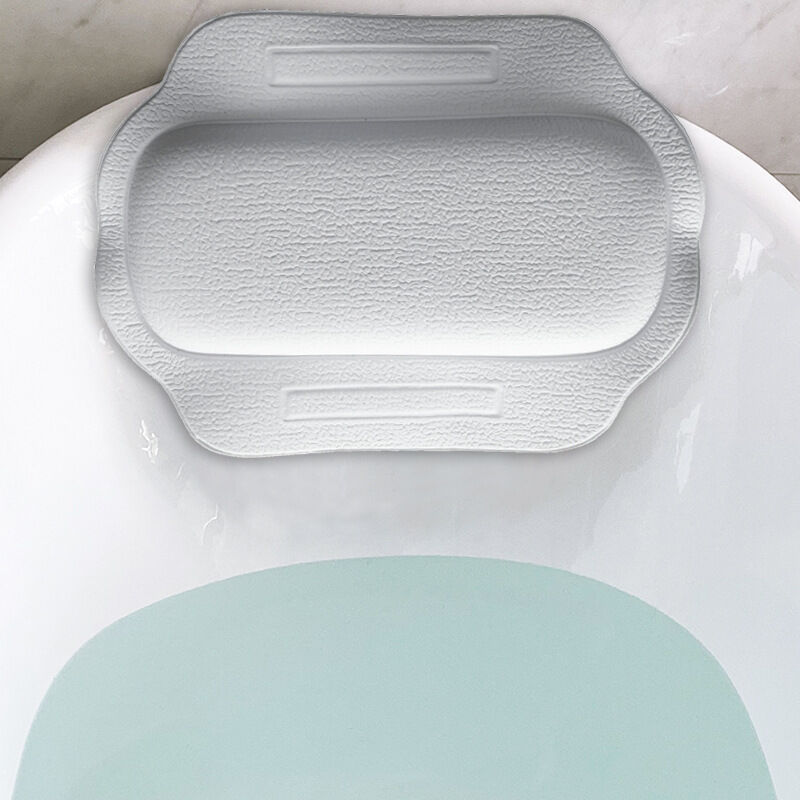 foto del prodotto cuscino per vasca da bagno con ventosa supporto ergonomico per testa, collo e spalle cuscino per vasca da bagno accessori per il bagno impermeabili