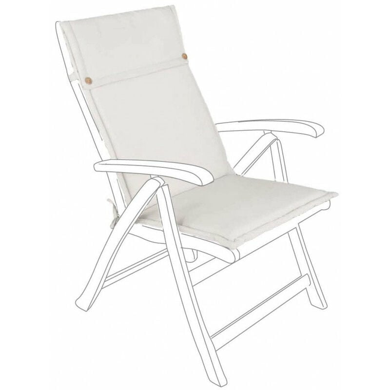 foto del prodotto cuscino poly180 naturale schienale alto in tessuto per esterno