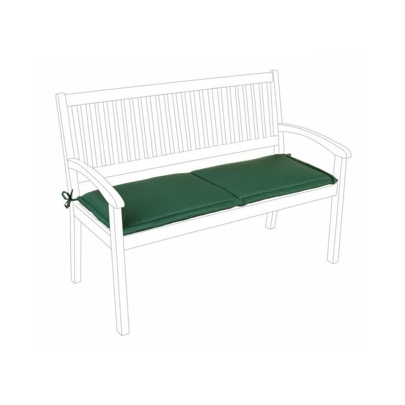 foto del prodotto cuscino poly180 verde scuro per panca 2 posti in tessuto per esterno