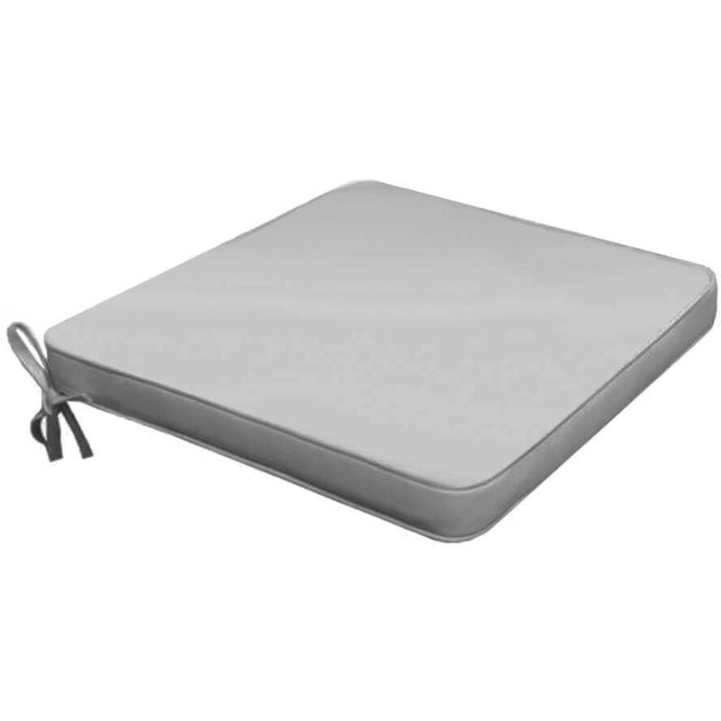 foto del prodotto cuscino quadrato in poliestere impermeabile e sfoderabile 40x40 cm per sedia grey