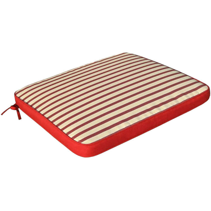 foto del prodotto cuscino quadrato in poliestere impermeabile e sfoderabile 40x40 cm per sedia red