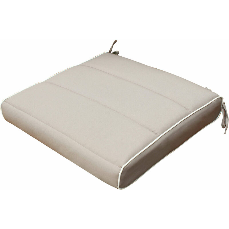 foto del prodotto cuscino quadrato in poliestere sfoderabile 40x40 cm per sedia tan