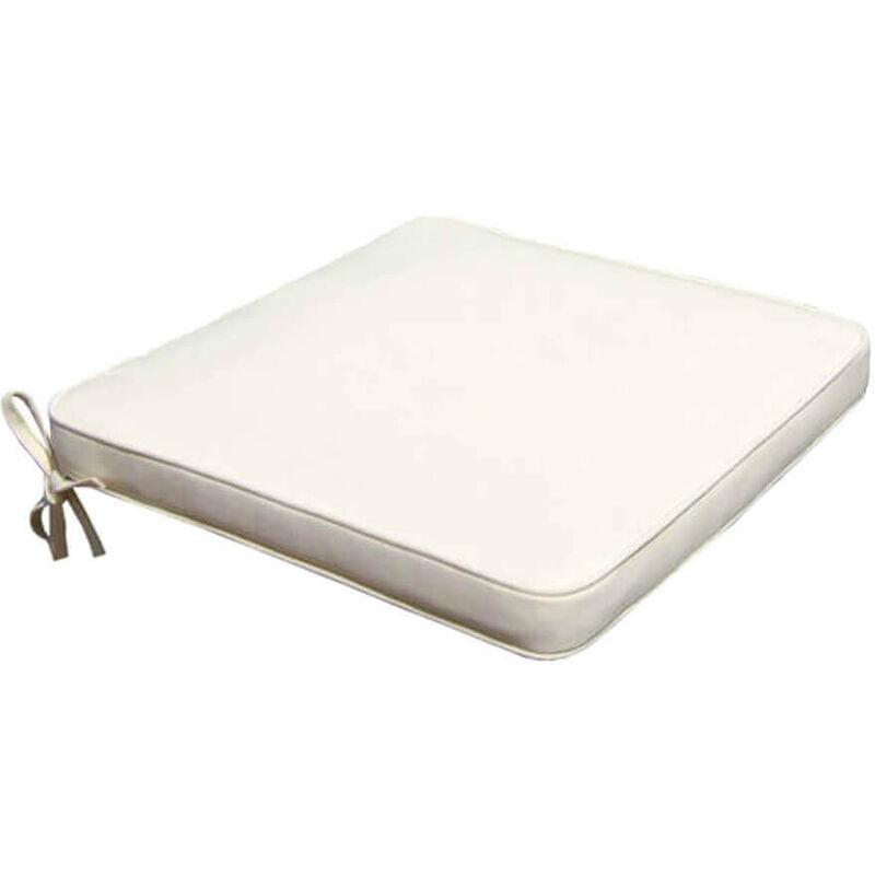 foto del prodotto cuscino quadrato in poliestere sfoderabile 50x45 cm per sedia beige