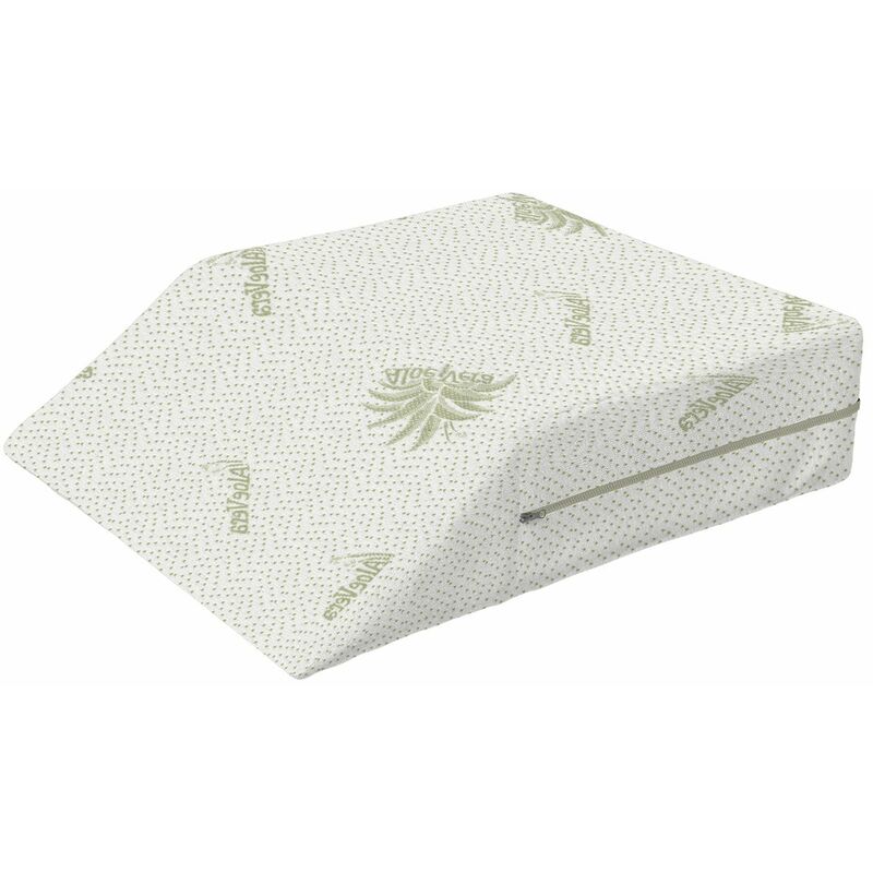 foto del prodotto cuscino riposa gambe aloe vera in memory foam bianco