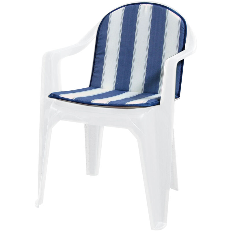 foto del prodotto cuscino schienale basso double rigato blu. prezzo per 1 pezzo.
