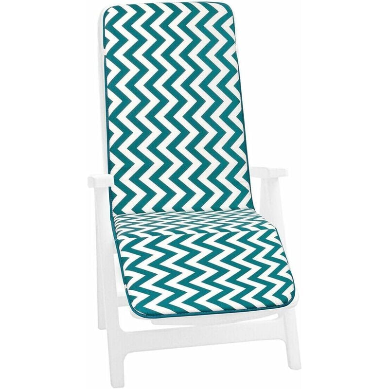 foto del prodotto cuscino sdraio zig zag poltrona morbido copri lettino poggiapiedi pieghevole 100 made in italy verde
