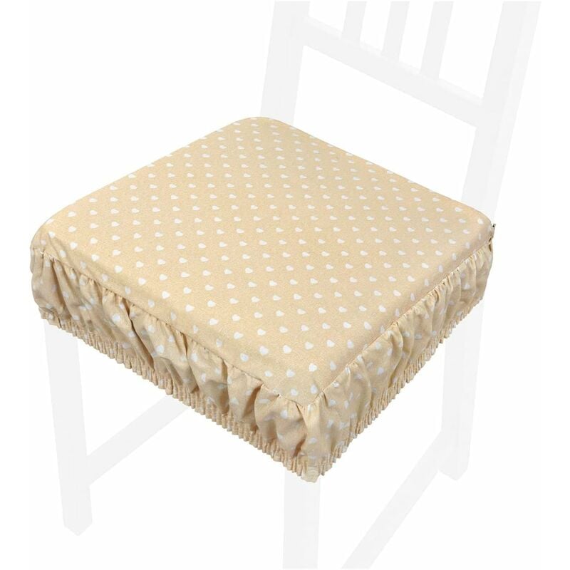 foto del prodotto cuscino sedia cotone sfoderabile lavabile cuori coprisedia fascia elastica 100 made in italy