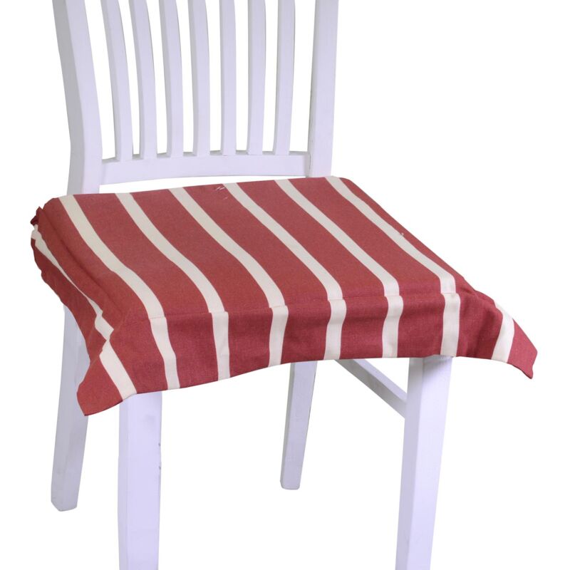 foto del prodotto cuscino sedia pop righe bordeaux crema quadro cm40x40h4