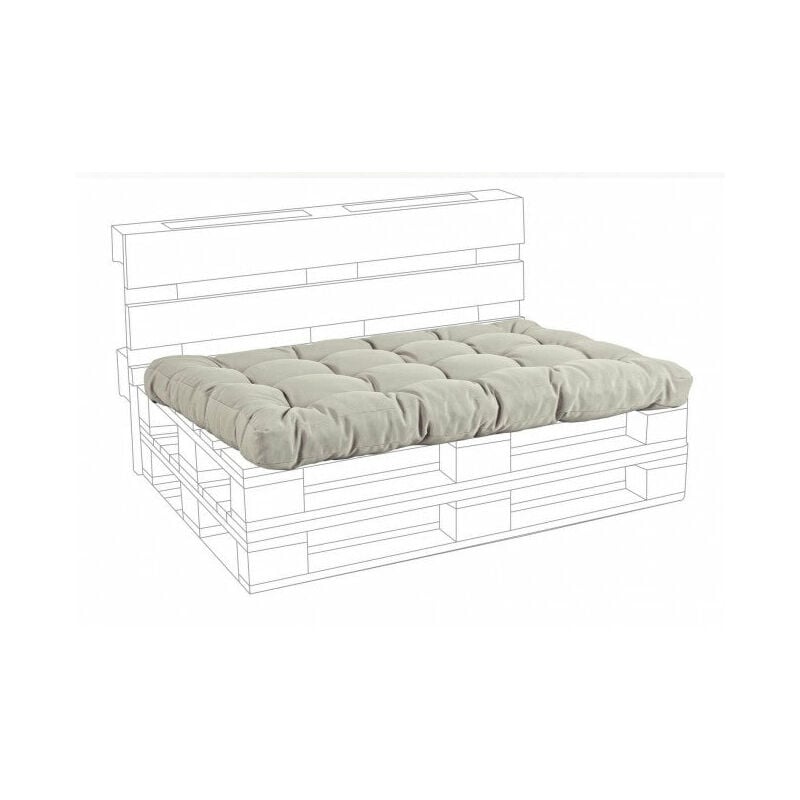 foto del prodotto cuscino seduta per pallet poly230 beige in tessuto per esterno