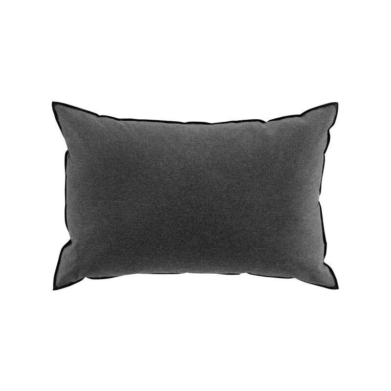 foto del prodotto cuscino sfoderabile surjet 40x60 cm tinta unita cotone riciclato mistraline antracite