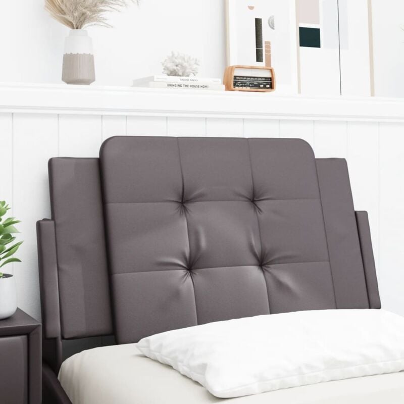foto del prodotto cuscino testiera grigio 90 cm in similpelle vidaxl