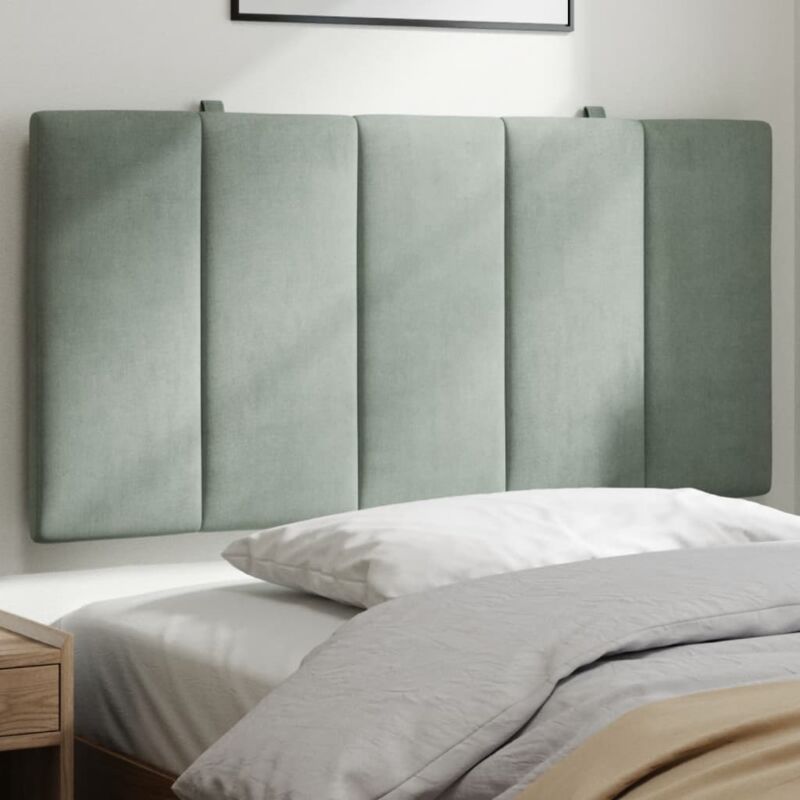 foto del prodotto cuscino testiera grigio chiaro 100 cm in velluto vidaxl