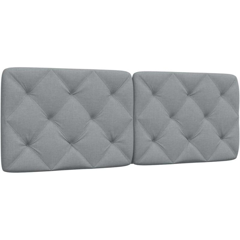 foto del prodotto cuscino testiera grigio chiaro 120 cm in tessuto vidaxl