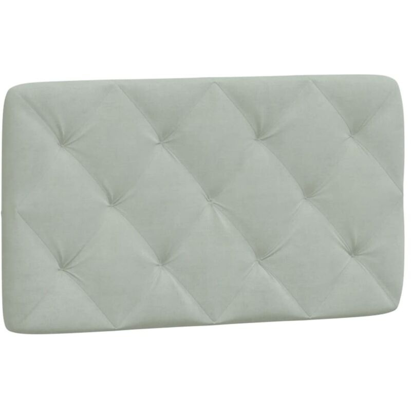 foto del prodotto cuscino testiera grigio chiaro 90 cm in velluto - vidaxl