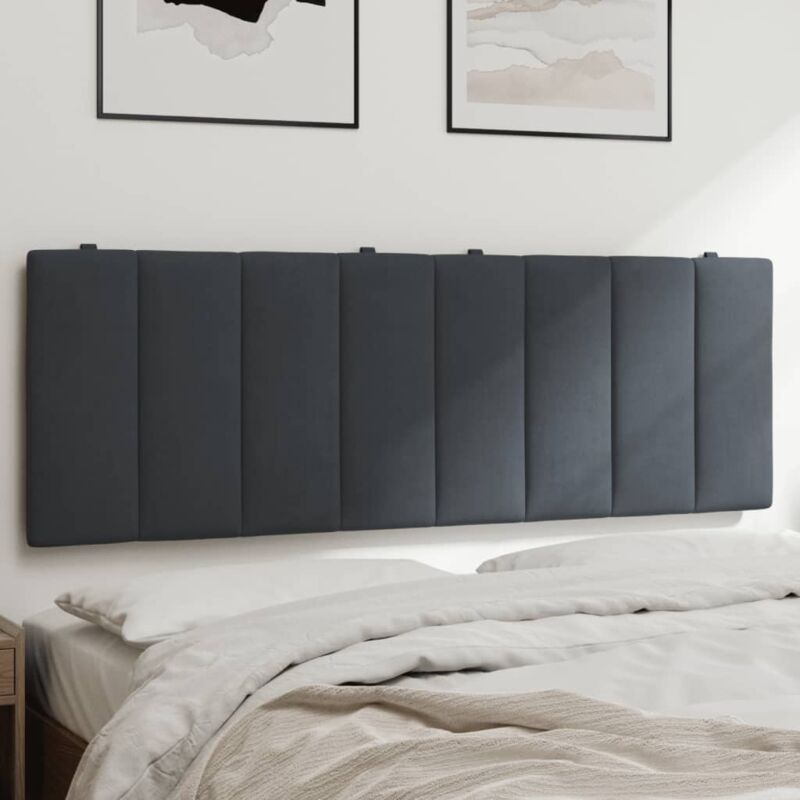 foto del prodotto cuscino testiera grigio scuro 120 cm in velluto vidaxl