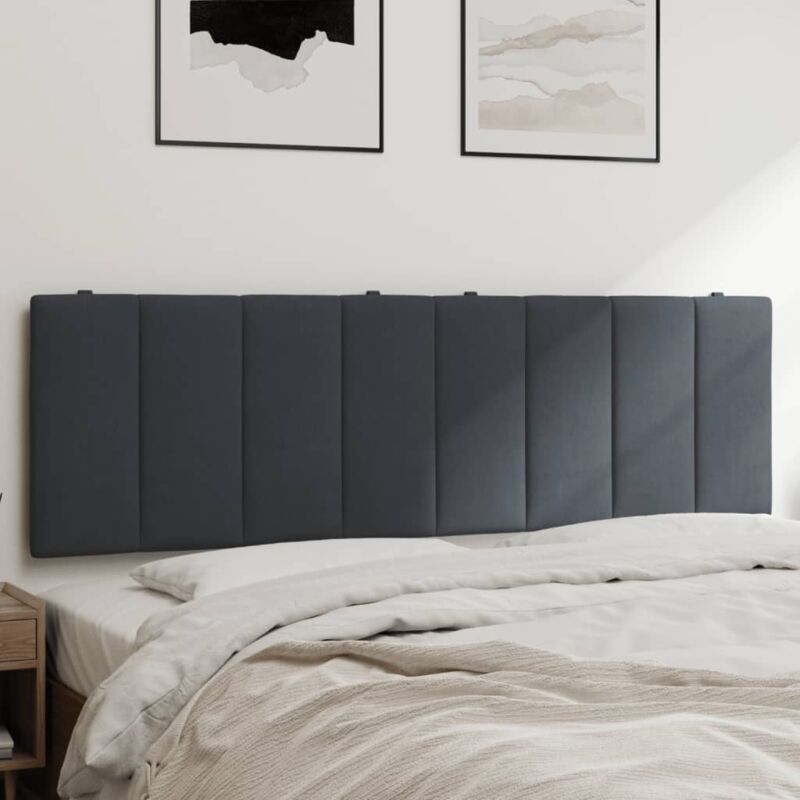 foto del prodotto cuscino testiera grigio scuro 160 cm in velluto vidaxl