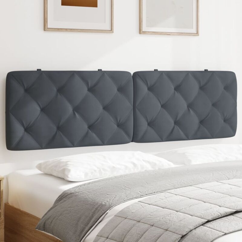 foto del prodotto cuscino testiera grigio scuro 180 cm in velluto