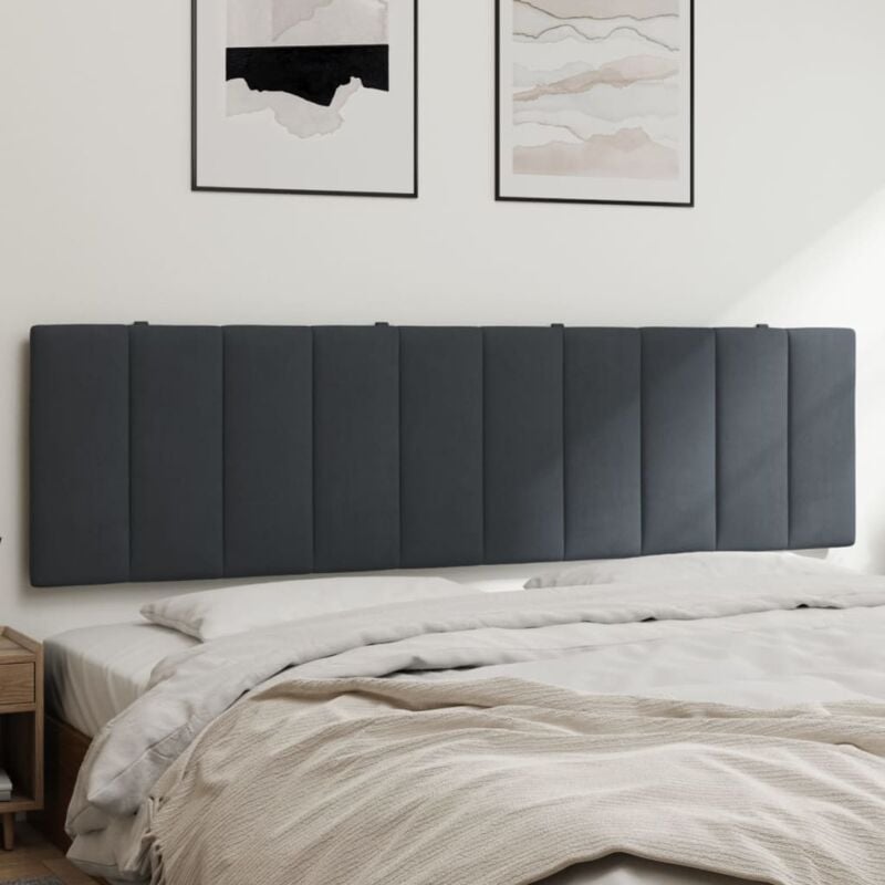 foto del prodotto cuscino testiera grigio scuro 180 cm in velluto vidaxl