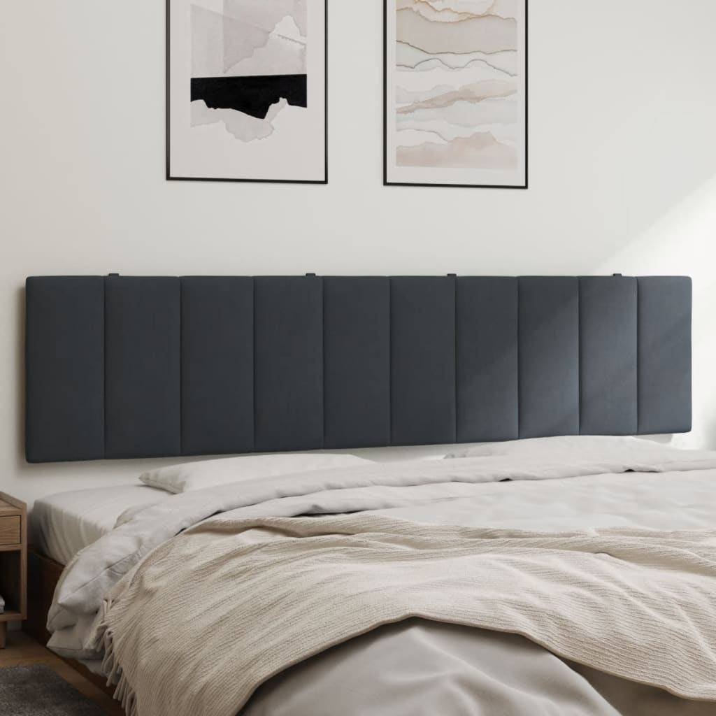 foto del prodotto cuscino testiera grigio scuro 200 cm in vellutocod mxl 88372