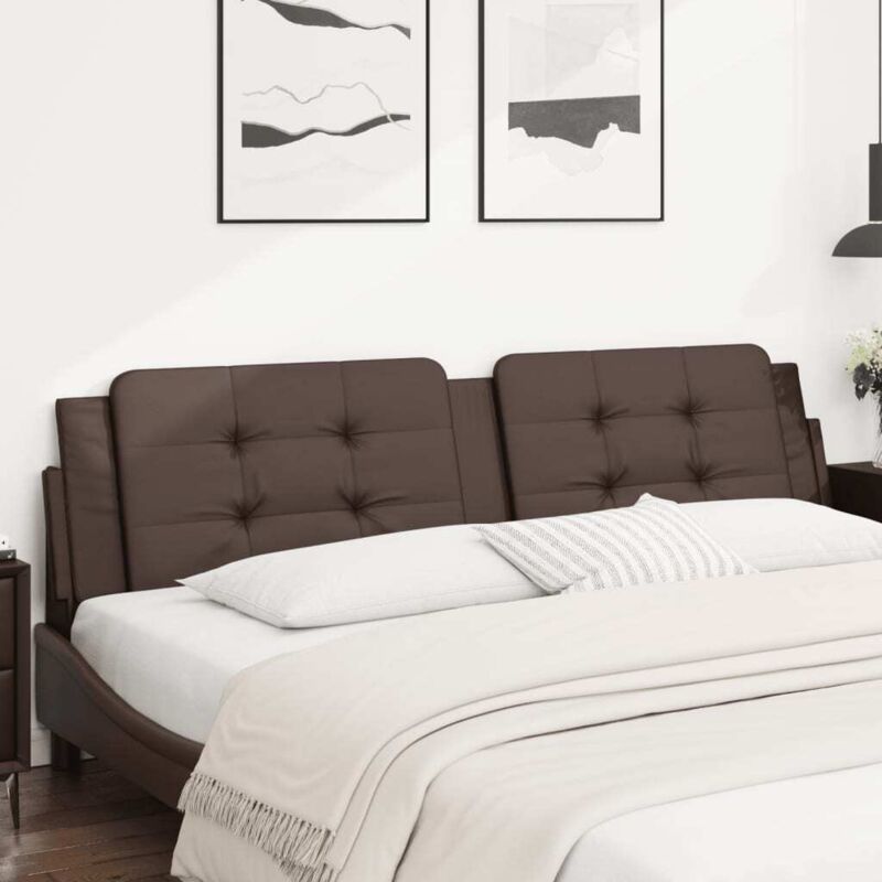foto del prodotto cuscino testiera marrone 200 cm in similpelle vidaxl
