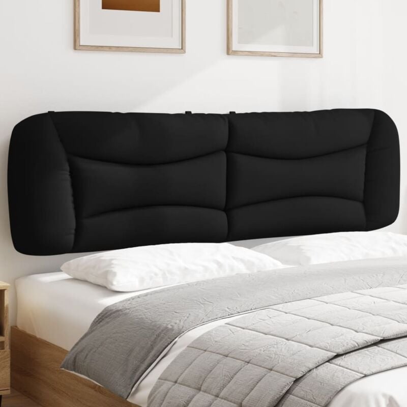 foto del prodotto cuscino testiera nero 180 cm in tessuto vidaxl
