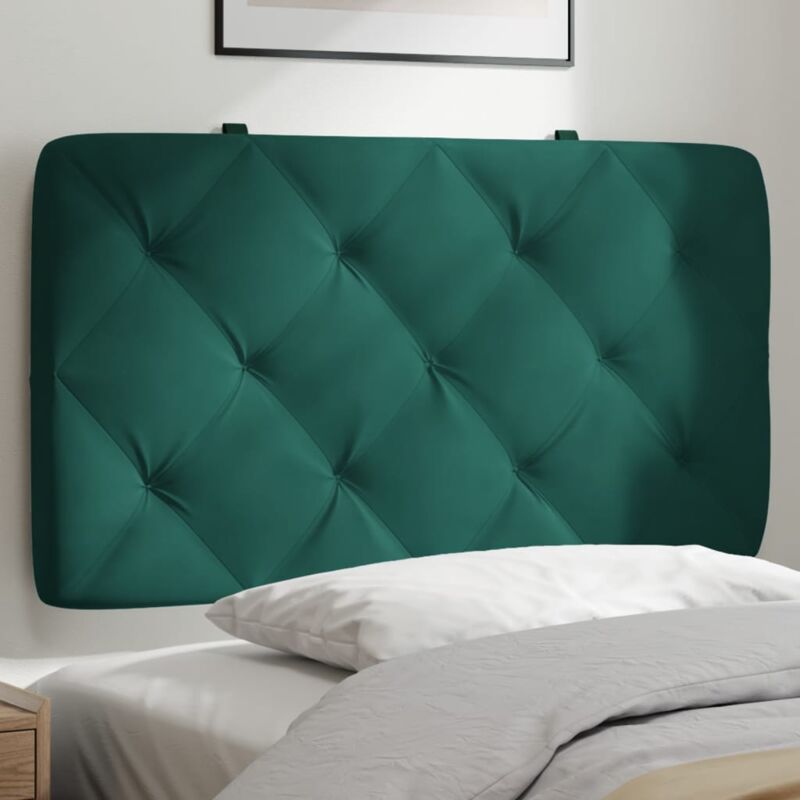 foto del prodotto cuscino testiera verde scuro 90 cm in velluto vidaxl