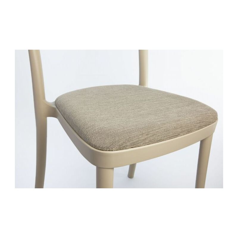 foto del prodotto cuscino velluto di ciniglia per sedia in polipropilene saretina 4 varianti colori beige