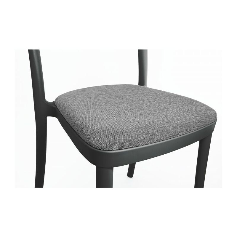 foto del prodotto cuscino velluto di ciniglia per sedia in polipropilene saretina - 4 varianti colori grigio