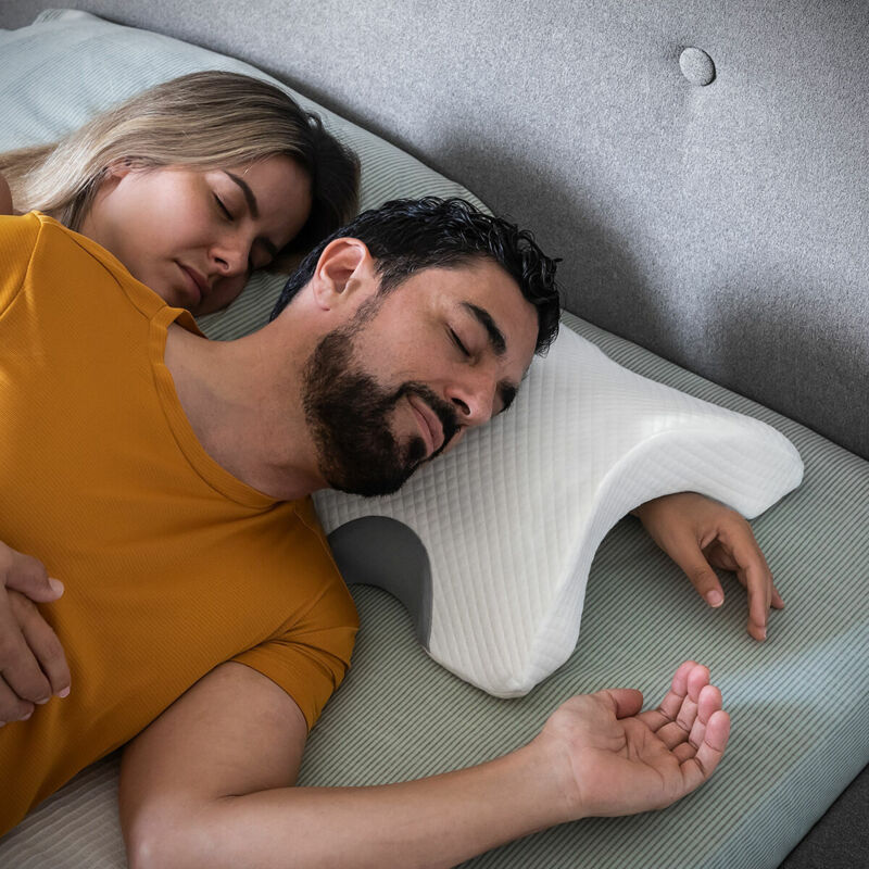 foto del prodotto cuscino viscoelastico cervicale per coppie cozzy innovagoods