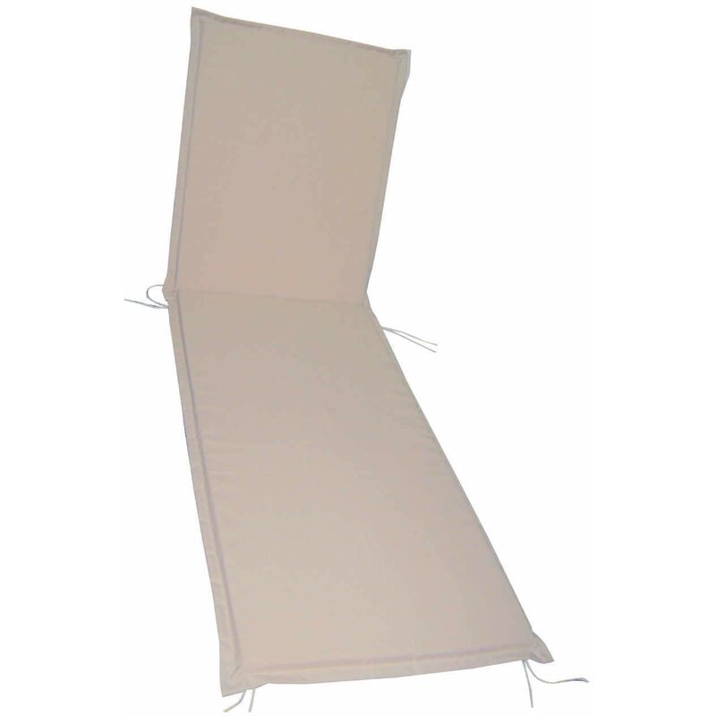 foto del prodotto cuscino x lettino prendisole ecru lettino legno mare giardino cm 184x64x5 ecru