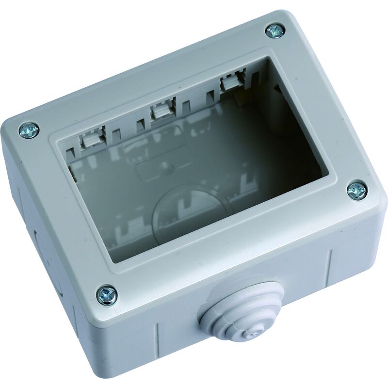 foto del prodotto custodia 3p scatola portafrutti da esterno ip40 serie solar compatibile matix