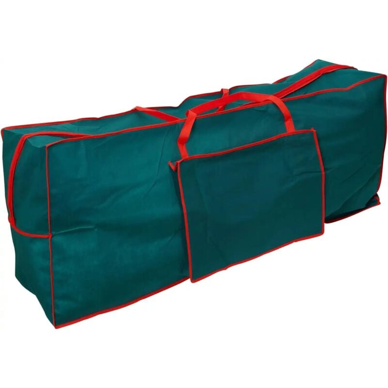 foto del prodotto custodia borsa per albero di natale portaoggetti natalizi verde 125x32x50cm