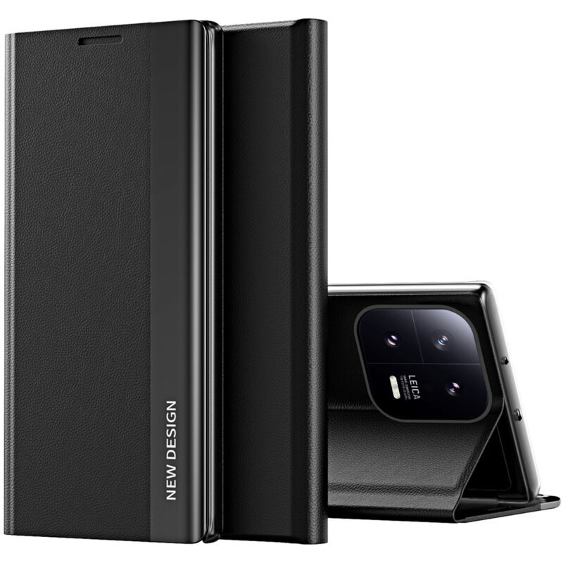 foto del prodotto custodia con patta e supporto per xiaomi 13 lite sleep case pro, nera