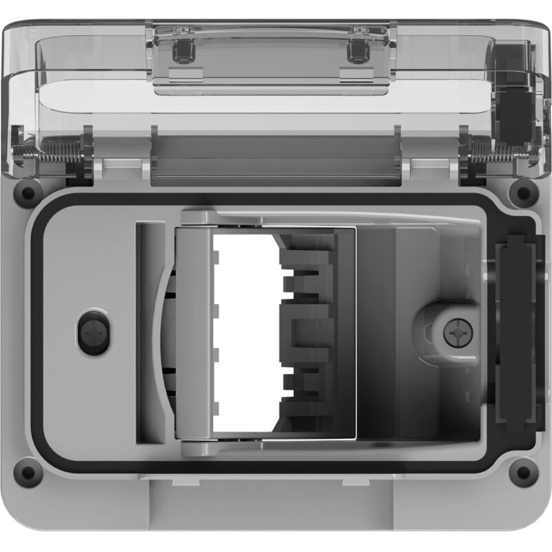 foto del prodotto custodia da esterno ip55 ip66, 3 moduli, grigio ral7035, serie e, solo telaio 4box wide 4b.w.ral