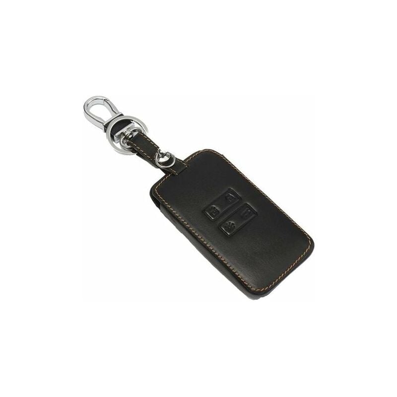 foto del prodotto custodia in pelle per chiave auto portachiavi per renault kadjar 4 pulsanti accessori di protezione della pelle marrone 