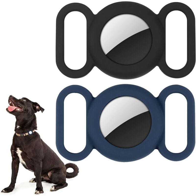 foto del prodotto custodia in silicone per collare per cani airtag per dispositivo di localizzazione gps custodia protettiva compatibile con apple airtag safety e