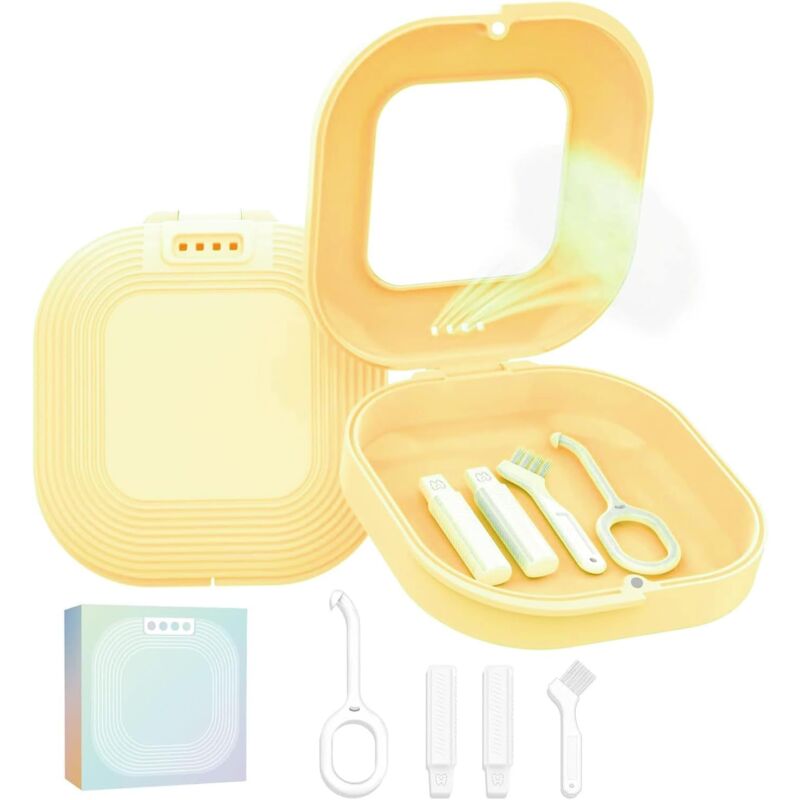 foto del prodotto custodia per apparecchio ortodontico, custodia per allineatore ultrasottile con foro di ventilazione, compatibile con invisalign, custodia per