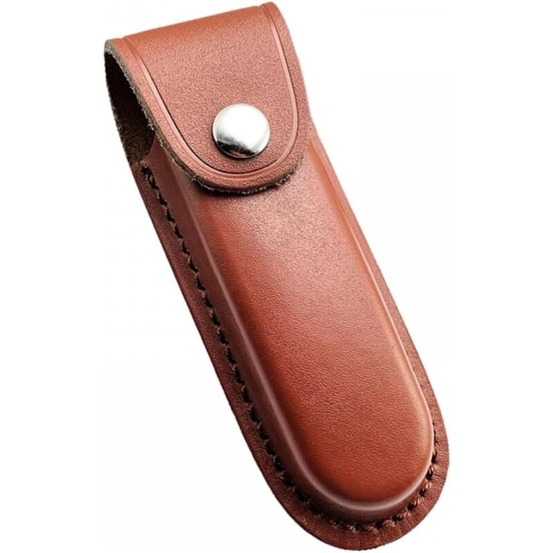 foto del prodotto custodia per coltello in pelle, fodero per coltello, fodero per coltello da caccia, fodero per coltello tascabile con chiusura a scatto, passante per