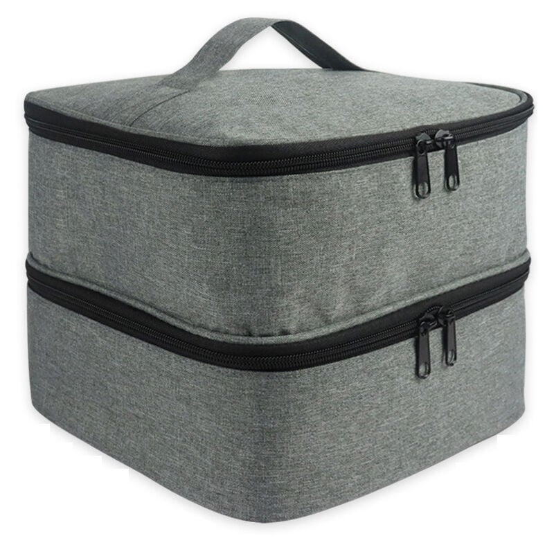 foto del prodotto custodia per il trasporto dello smalto per unghie, organizer per unghie, borsa portaoggetti contiene 30 flaconi di smalto per unghie, custodia per