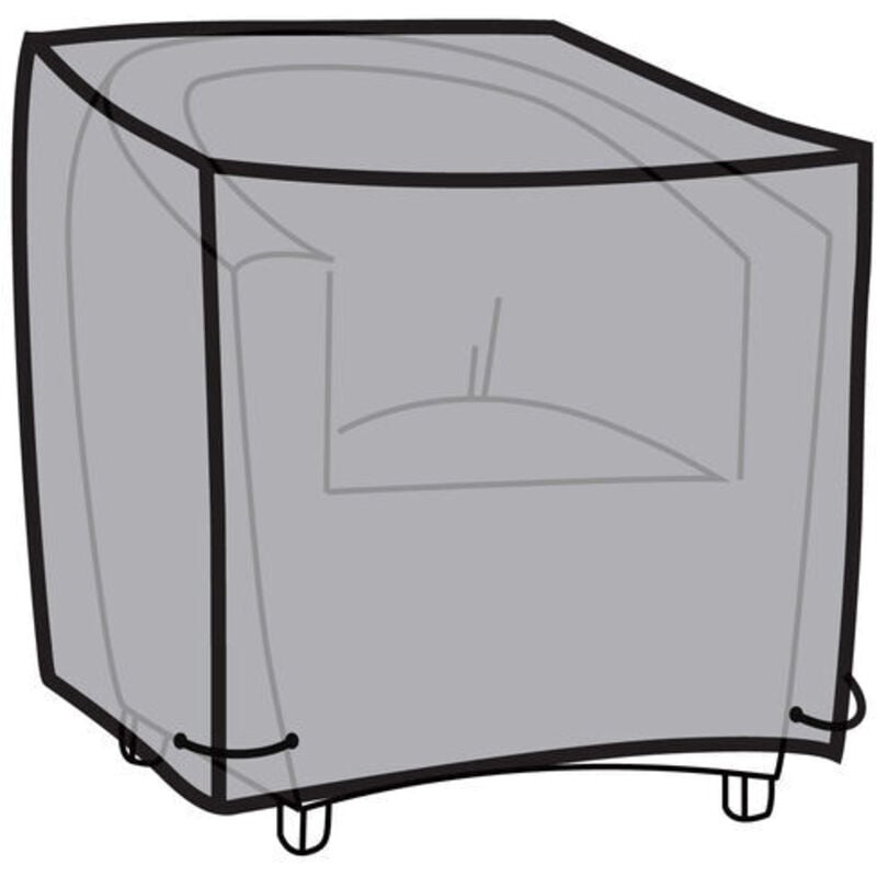 foto del prodotto custodia per sedia dkd home decor nero grigio scuro 100 x 100 x 80 cm