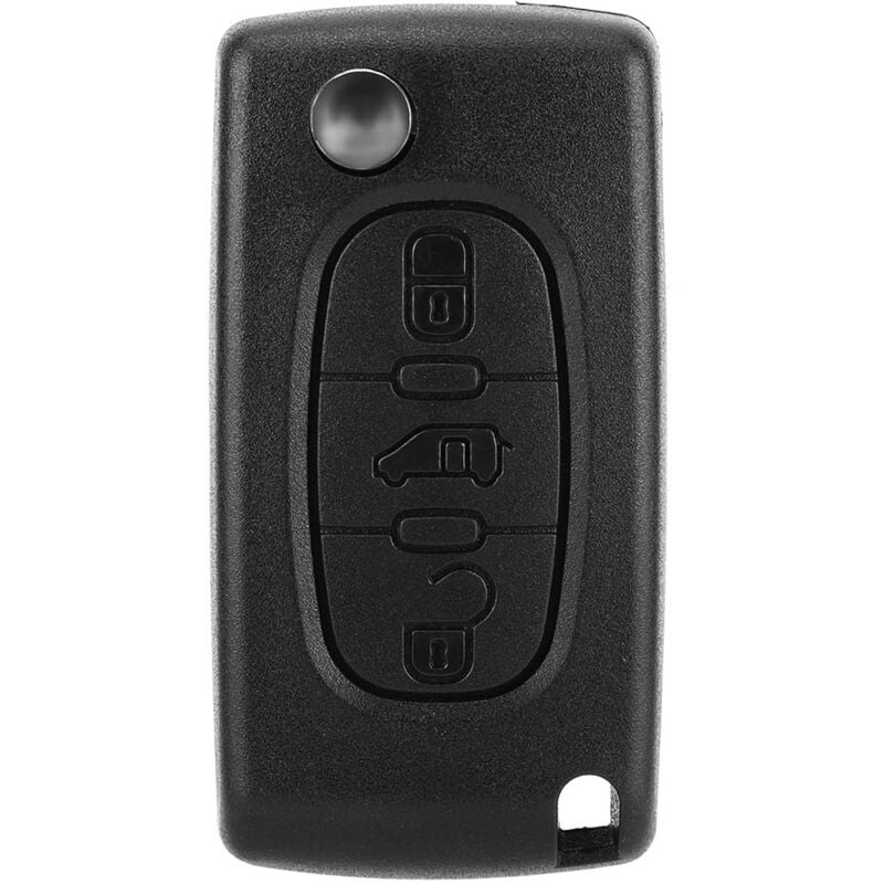 foto del prodotto custodia protettiva per chiave telecomando auto a 3 pulsanti, compatibile con peugeot e citroen