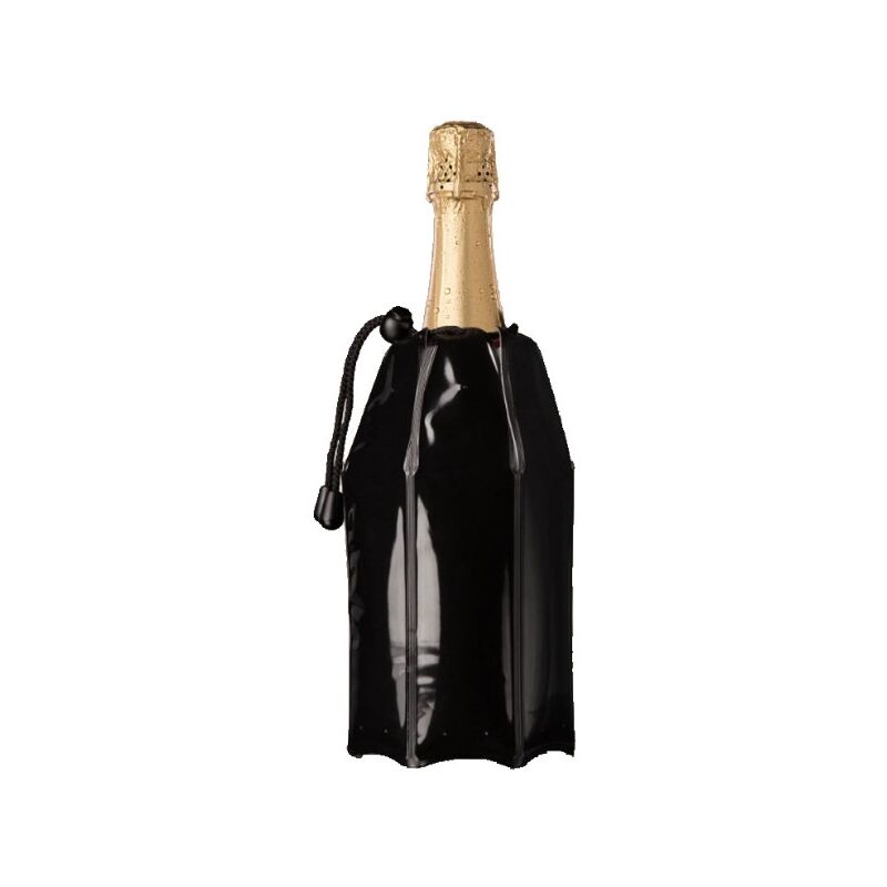 foto del prodotto custodia refrigerante per champagne nera vacu vin