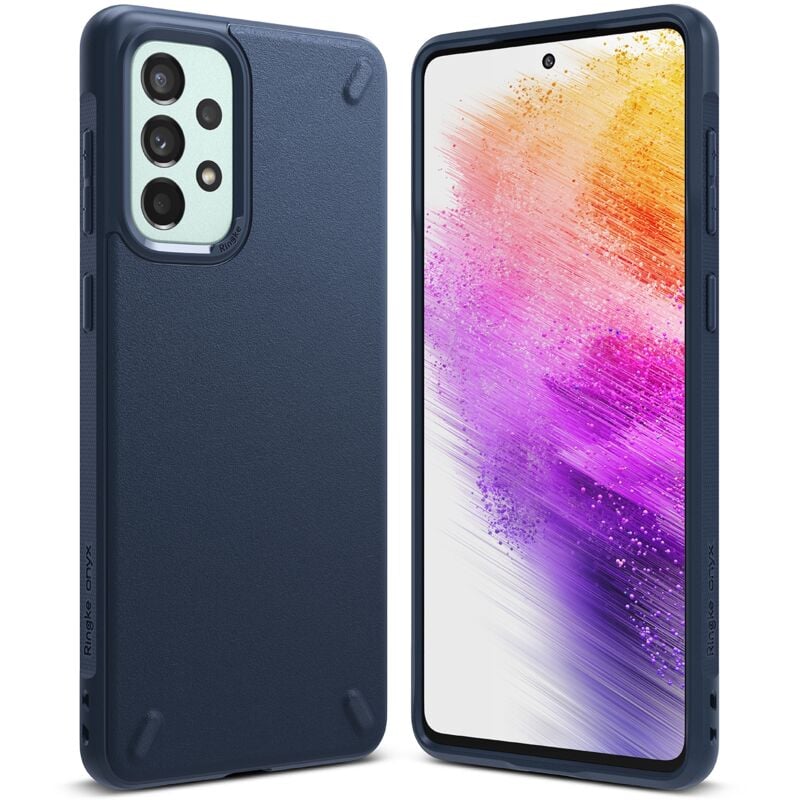 foto del prodotto custodia resistente e flessibile per galaxy a73 onyx blu navy